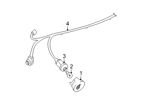 2000 Pontiac Sunfire Backup Lamps Lamp Asm-Back Up Diagram for 5978485
