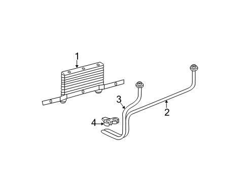 2002 GMC Yukon XL 1500 Trans Oil Cooler Retainer Diagram for 15049288