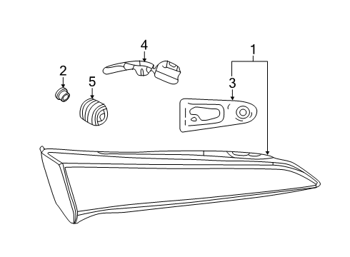 2021 Toyota Corolla Bulbs Lamp Assembly Diagram for 8159112231