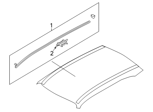 2010 Hyundai Santa Fe Exterior Trim - Roof Garnish Assembly-Roof Side, LH Diagram for 872312B000