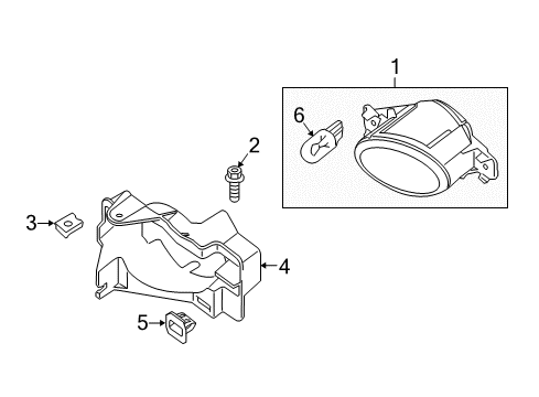 2008 Nissan Altima Chassis Electrical - Fog Lamps Bracket-Fog Lamp, LH Diagram for 26916JB10A