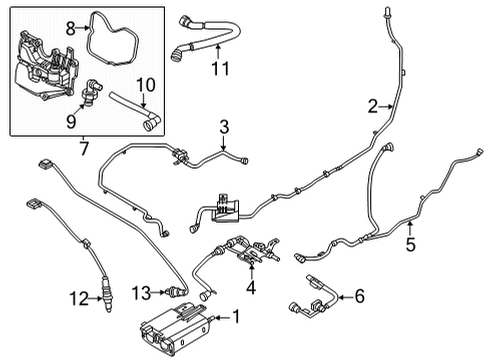 Emission Components HOSE - FUEL VAPOUR Diagram for NZ6Z9G297B