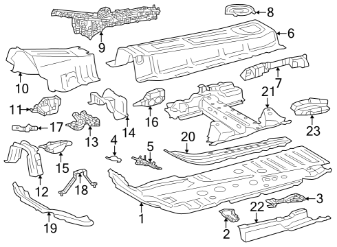 Floor & Rails Access Cover Diagram for 5832542050