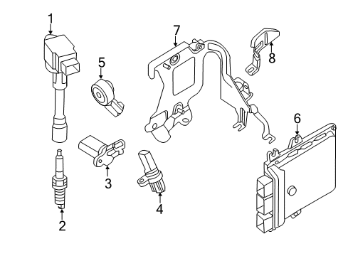 2017 Infiniti QX60 Powertrain Control Bracket-Control Unit Diagram for 237146KA0A