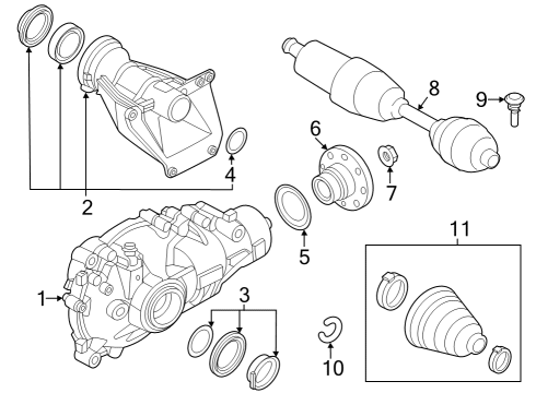2020 BMW X3 Carrier & Front Axles FINAL DRIVE (FRONT AXLE) Diagram for 31508487443