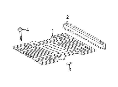 2001 Toyota Tundra Pick Up Box - Floor Diagram