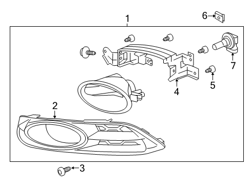 2012 Honda Civic Chassis Electrical - Fog Lamps Screw, Special Tapping (5X16) Diagram for 33132SAAE00