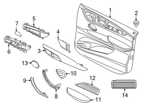 2019 BMW X6 Interior Trim - Front Door Armrest, Right Diagram for 51417484540