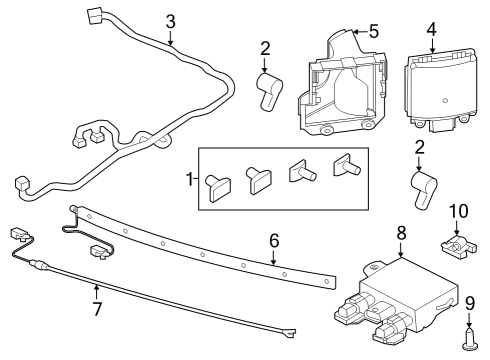 2021 Lincoln Aviator Lift Gate Blind Spot Radar Diagram for LB5Z14C689C