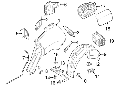 Quarter Panel & Components Cleaner R2 Diagram for 83190417324