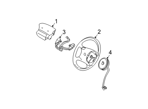 2004 Ford Explorer Steering Column & Wheel, Steering Gear & Linkage Diagram 5 - Thumbnail