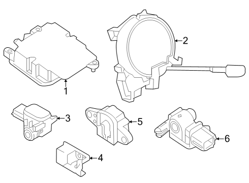 2019 Nissan Rogue Air Bag Components Sensor-Air Bag Front Center Diagram for 985819FL5A