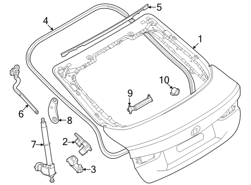 Trunk Lid & Components Torx-Bolt With Washer Diagram for 07147026396