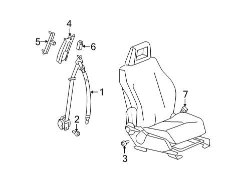 2015 Jeep Compass Front Seat Belts Screw-SHOULDERED Pan Head Diagram for 6036696AA