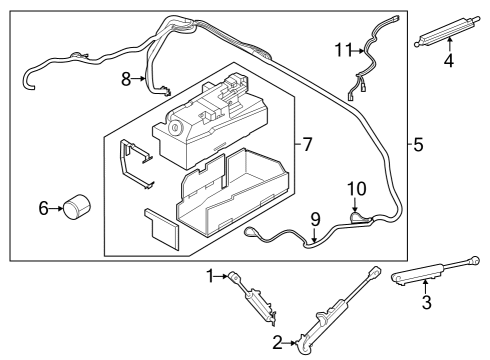 2021 BMW 840i Convertible Top ACOUSTIC INSULATION FOR HYDR Diagram for 54347947287