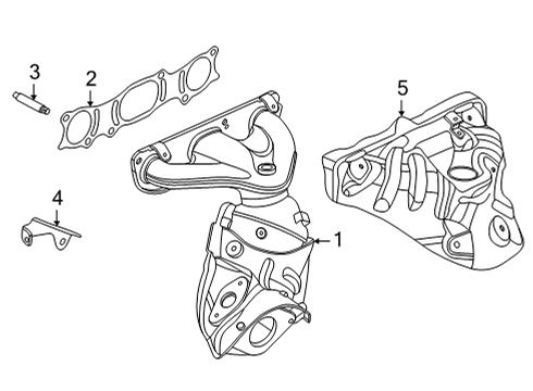 2020 Nissan Sentra Exhaust Manifold Support-Manifold Diagram for 140146LB0A