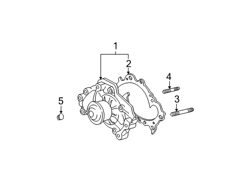 2007 Toyota Highlander Water Pump Stud, Hex LOBULAR Diagram for 9012608012