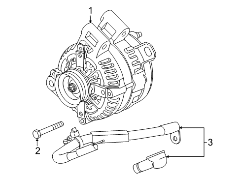 2015 GMC Terrain Alternator Harness Asm-Generator Wiring Diagram for 25996792