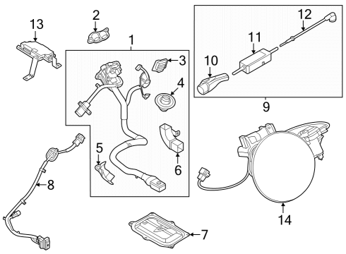 Electrical Components - Quarter Panel IN CABLE CONTROL BOX ASSY Diagram for 91996GI520