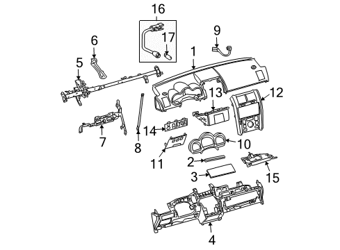 2010 Scion tC Instrument Panel Passenger Air Bag Wire Diagram for 821400N010