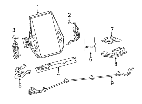 2021 Toyota Prius Navigation System Wire Diagram for 8684235010