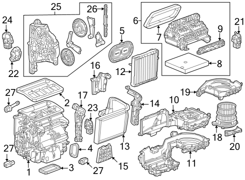 1988 Eagle Medallion A/C Evaporator & Heater Components ACTUATOR ASM-PROGRAMMABLE TEMP VLV Diagram for 13545734