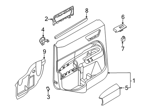 Front Door ARMREST ASY Diagram for NZ6Z6027541AA