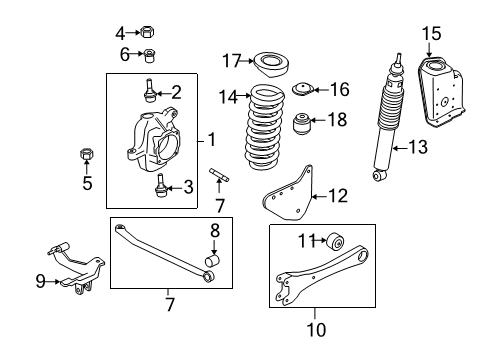2008 Ford F-250 Super Duty Front Suspension, Stabilizer Bar, Suspension Components Upper Bracket Diagram for 8C3Z5A306B