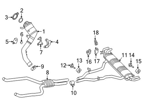 2021 BMW X6 Exhaust Manifold Exhaust Manifold Diagram for 11627849461