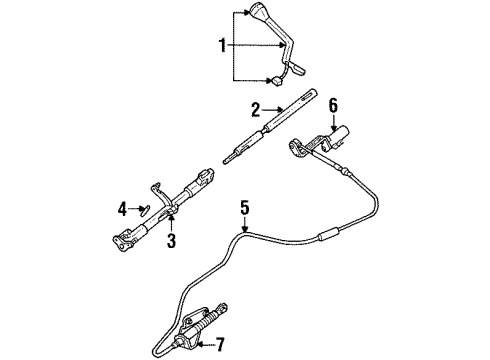 1998 Lincoln Town Car Gear Shift Control - AT Cable Diagram for F8AZ7E395BA