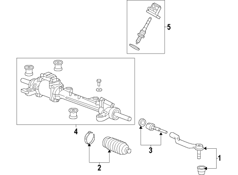 2013 Honda Crosstour Steering Column & Wheel, Steering Gear & Linkage EPS Unit Diagram for 39980TP6A01