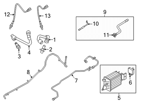 2022 Ford F-150 Powertrain Control HOSE - CONNECTING Diagram for ML3Z9D333D