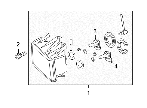 2009 GMC Canyon Headlamps Harness Diagram for 20885373