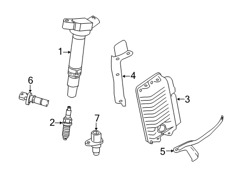 Powertrain Control ECM Lower Bracket Diagram for 896680R030