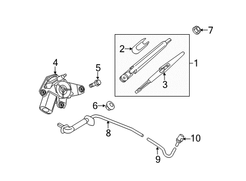 2017 Nissan Juke Wiper & Washer Components Cover-Arm, Back Window WIPER Diagram for 28782ED500
