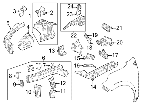 Structural Components & Rails Stay Diagram for 84752622