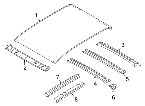 Roof & Components Bow Roof No 2 Diagram for G3252EZ2MA