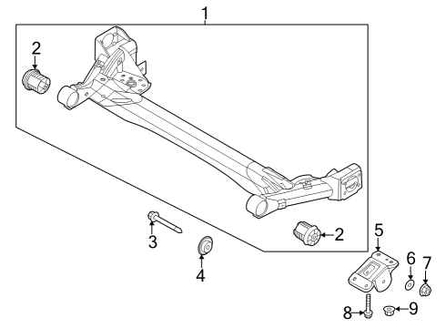 Suspension Mounting - Rear Bolt Diagram for 55117J9000