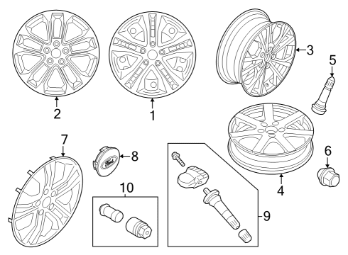 Wheels & Trim WHEEL ASY Diagram for LJ6Z1007K