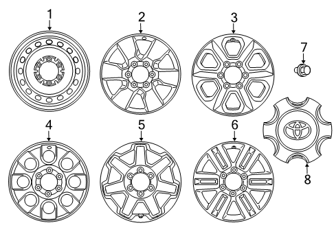 2015 Toyota 4Runner Wheels Wheel, Spare Diagram for 4261135550