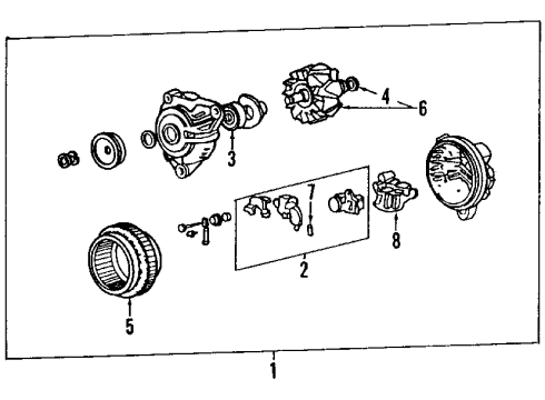1996 Eagle Talon Alternator ALTERNATOR Diagram for 4661998