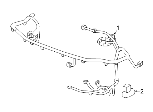 2019 Chevrolet Cruze Automatic Temperature Controls HARNESS ASM-FRT FOG LP & FRT OBJECT SEN Diagram for 42603608