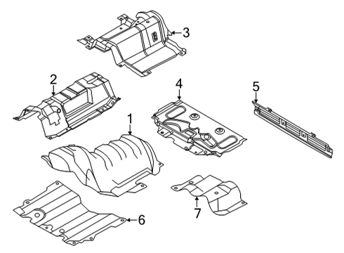 Heat Shields SHIELD Diagram for LX6Z7811435C