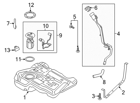 2016 Ford Escape Senders Filler Pipe Diagram for CV6Z9034AG