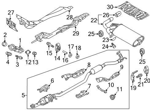 2018 Mitsubishi Outlander Sport Exhaust Components Bolt-Automatic Transmission Diagram for MF911233