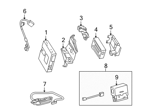 2020 Toyota 4Runner Communication System Components Battery, MOBILEPHONE Diagram for 867250E010