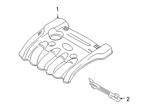 2008 Kia Optima Engine Appearance Cover Engine Cover Assembly Diagram for 2924025250