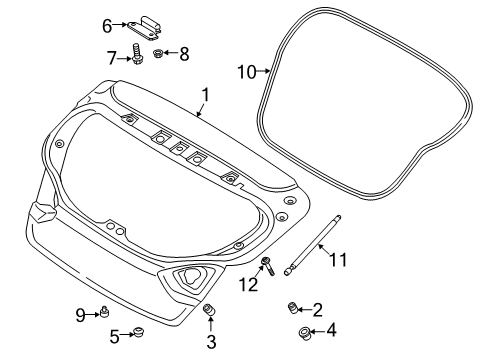 2020 Hyundai Veloster Lift Gate Plug Diagram for 1731309000