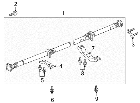 2018 Ford Flex Drive Shaft - Rear Drive Shaft Diagram for FA8Z4R602A
