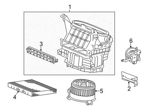 2015 Honda Accord Blower Motor & Fan Blower Sub Assy Diagram for 79305T2FA01